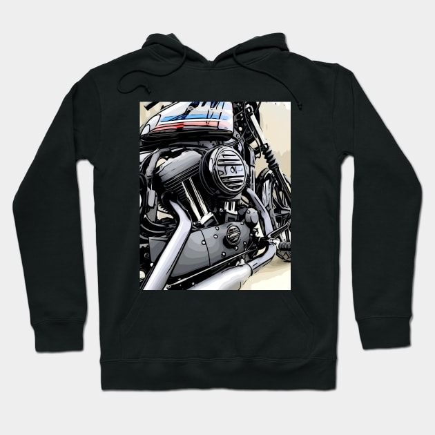 Motorcycle sportster Hoodie by MarkoShirt